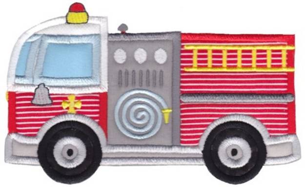 Picture of Lets Go Fire Engine Applique Machine Embroidery Design