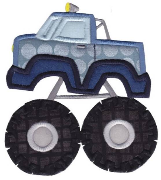 Picture of Lets Go Monster Truck Applique Machine Embroidery Design
