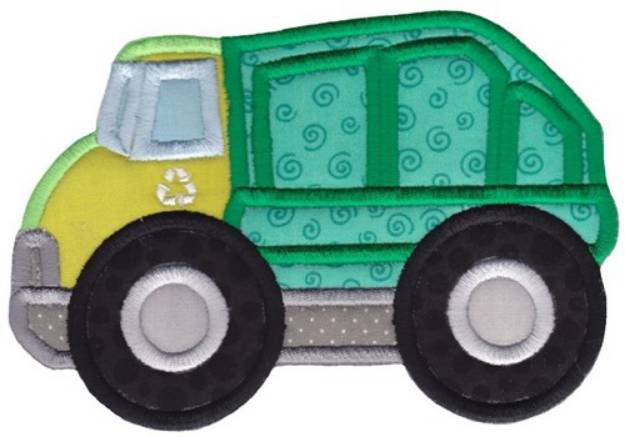 Picture of Lets Go Garbage Truck Applique Machine Embroidery Design