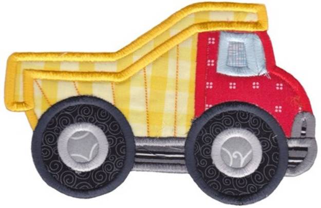 Picture of Lets Go Dump Truck Applique Machine Embroidery Design