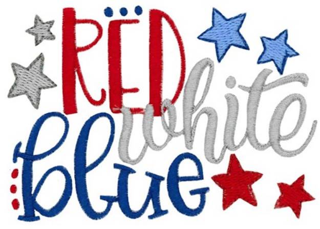 Picture of Red White Blue Machine Embroidery Design