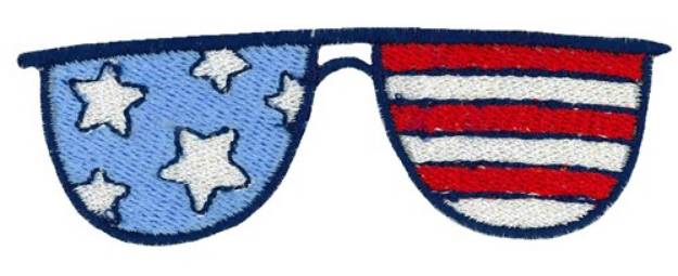 Picture of 4th of July Sunglasses Machine Embroidery Design
