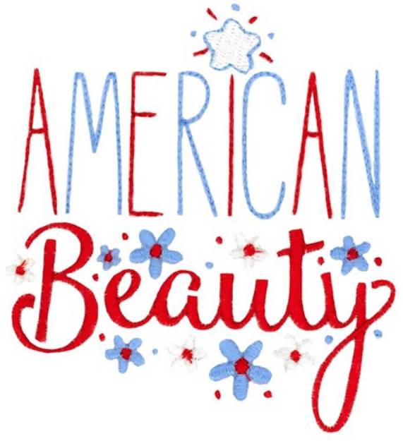 Picture of American Beauty Machine Embroidery Design