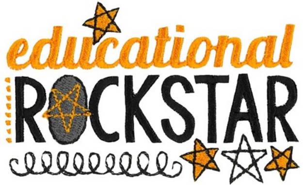 Picture of Educational Rockstar Machine Embroidery Design
