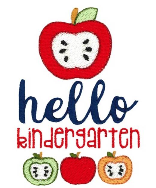 Picture of Hello Kindergarten Machine Embroidery Design