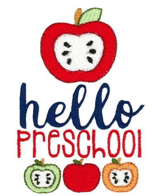 Picture of Hello Preschool Machine Embroidery Design