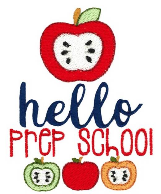 Picture of Hello Prep School Machine Embroidery Design