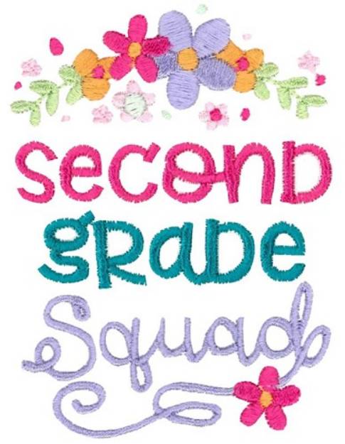 Picture of Second Grade Squad Machine Embroidery Design