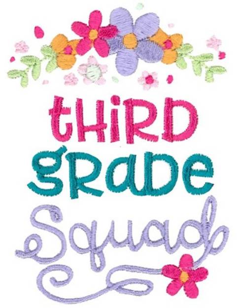 Picture of Third Grade Squad Machine Embroidery Design