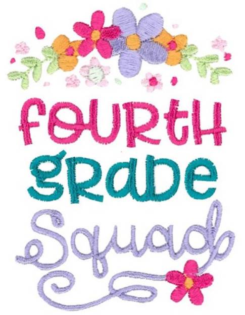 Picture of Fourth Grade Squad Machine Embroidery Design