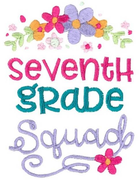 Picture of Seventh Grade Squad Machine Embroidery Design