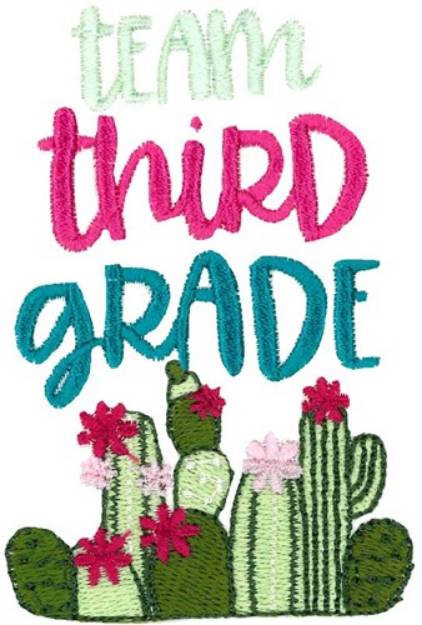 Picture of Team Third Grade Machine Embroidery Design