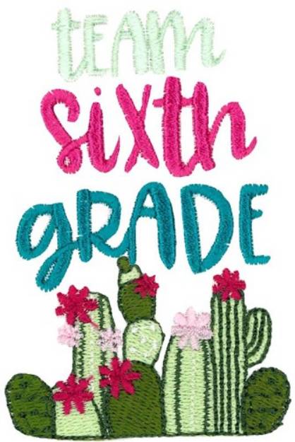 Picture of Team Sixth Grade Machine Embroidery Design