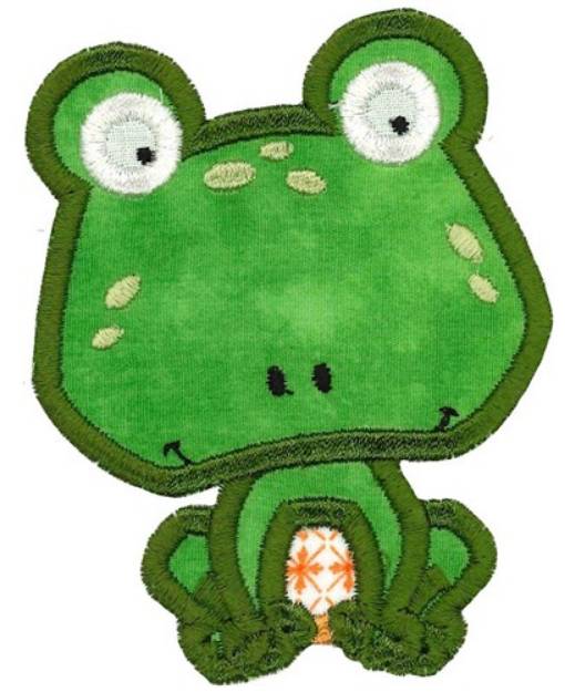Picture of Boxy Frog Applique Machine Embroidery Design
