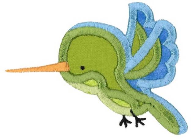 Picture of Boxy Hummingbird Applique Machine Embroidery Design