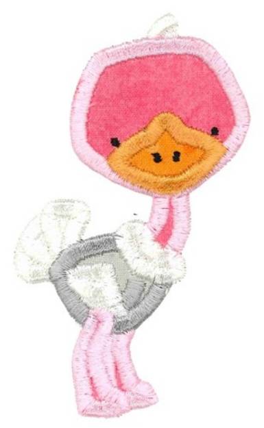 Picture of Boxy Ostrich Applique Machine Embroidery Design