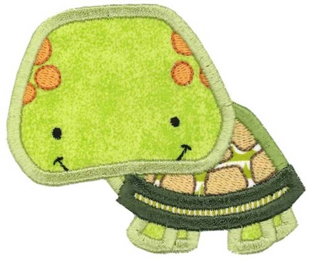 Picture of Boxy Turtle Applique Machine Embroidery Design