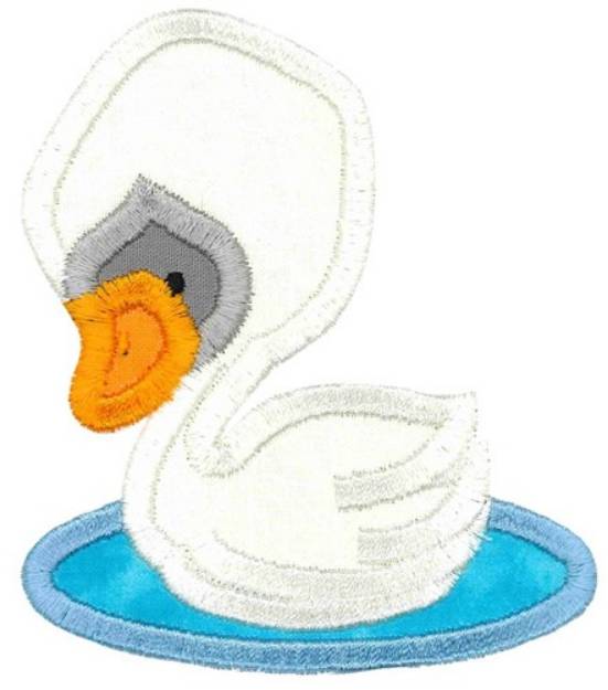 Picture of Boxy Swan Applique Machine Embroidery Design