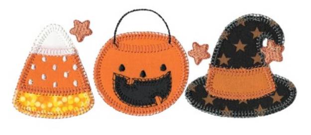 Picture of Halloween Trio Applique Machine Embroidery Design