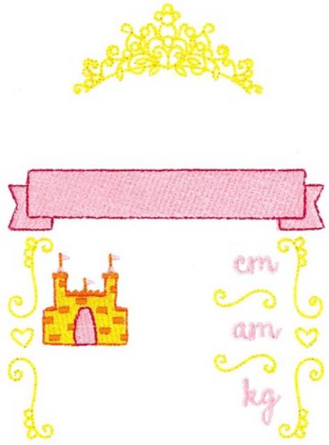 Picture of AM Metric Birth Announcement Machine Embroidery Design