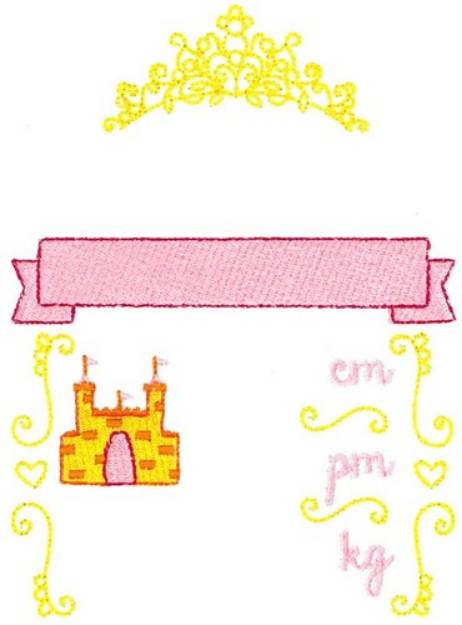 Picture of Metric PM Birth Announcement Machine Embroidery Design