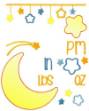 Picture of Moon Birth Announcement PM Machine Embroidery Design