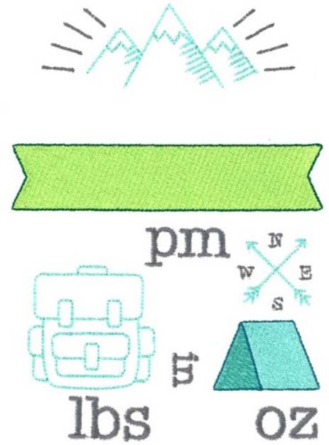 Picture of Camping Birth Announcement PM Machine Embroidery Design
