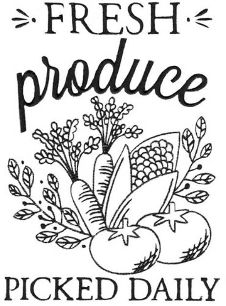 Picture of Fresh Produce Machine Embroidery Design