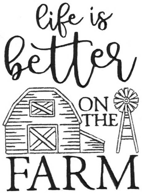 Picture of On The Farm Machine Embroidery Design