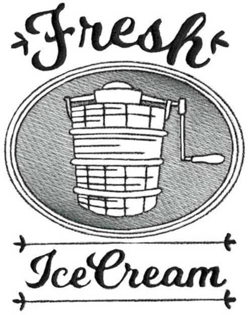 Picture of Fresh Ice Cream Machine Embroidery Design