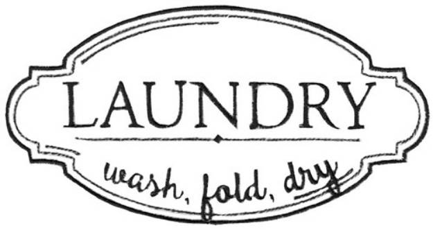 Picture of Laundry Sign Machine Embroidery Design