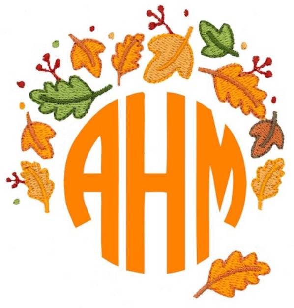 Picture of Autumn Monogram Topper Machine Embroidery Design