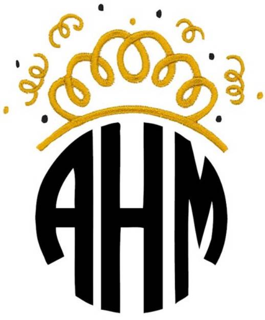 Picture of New Years Monogram Topper Machine Embroidery Design
