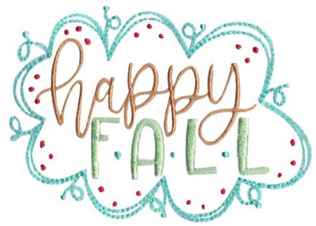 Picture of Doodle Happy Fall Machine Embroidery Design