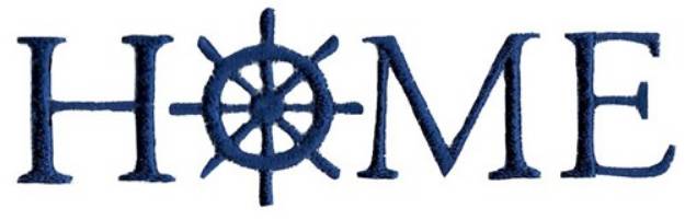 Picture of Home With Ship Wheel Machine Embroidery Design
