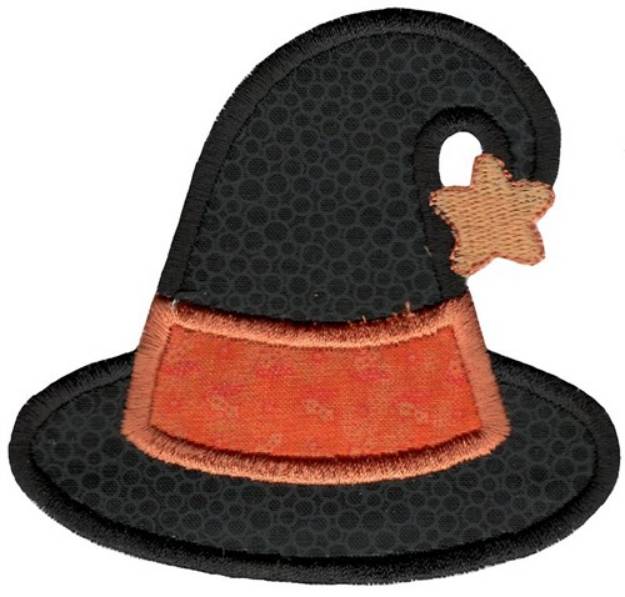 Picture of Witches Hat Applique Machine Embroidery Design