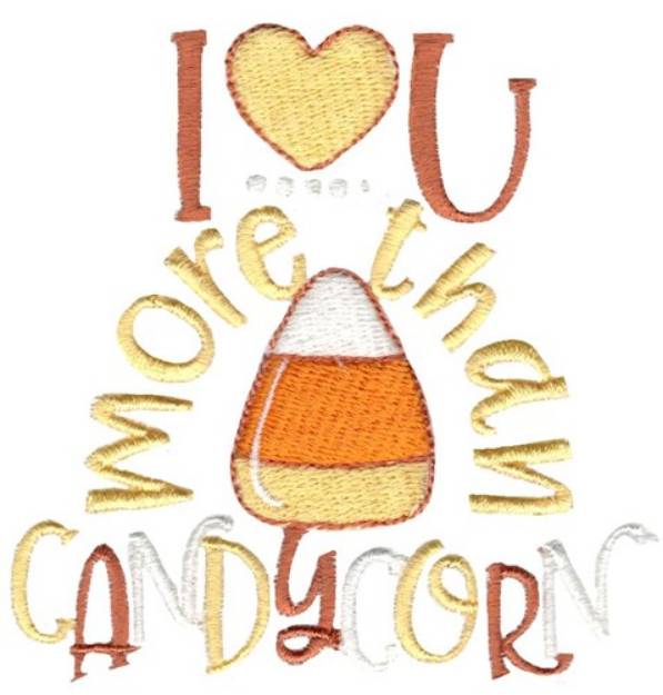 Picture of More Than Candy Corn Machine Embroidery Design