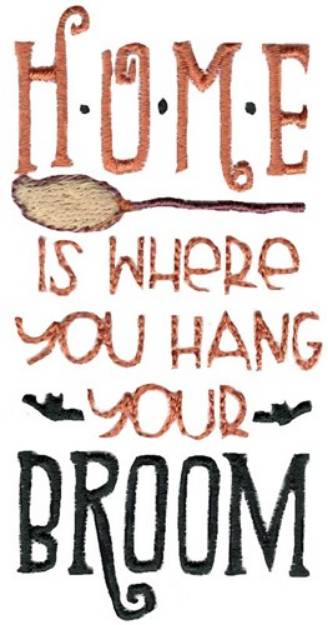 Picture of Hang Your Broom Machine Embroidery Design