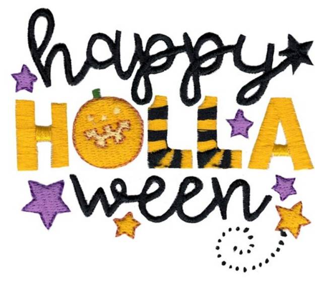 Picture of Happy Holla Ween Machine Embroidery Design