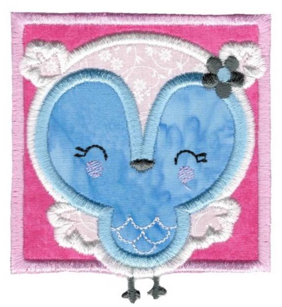 Picture of Girl Owl Applique Machine Embroidery Design