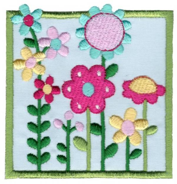 Picture of Flower Garden Applique Machine Embroidery Design