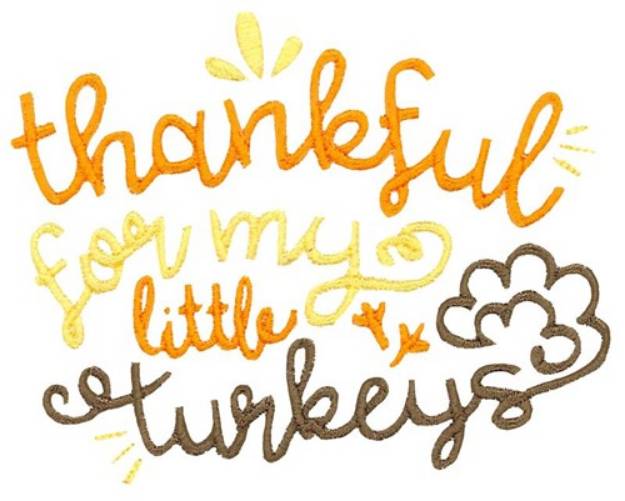 Picture of Thankful For Turkey Machine Embroidery Design