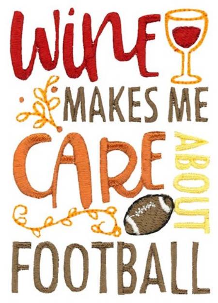 Picture of Care About Football Machine Embroidery Design