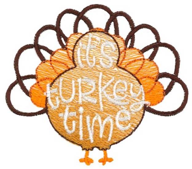 Picture of Its Turkey Time Machine Embroidery Design