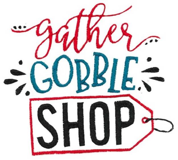 Picture of Gather Gobble Shop Machine Embroidery Design