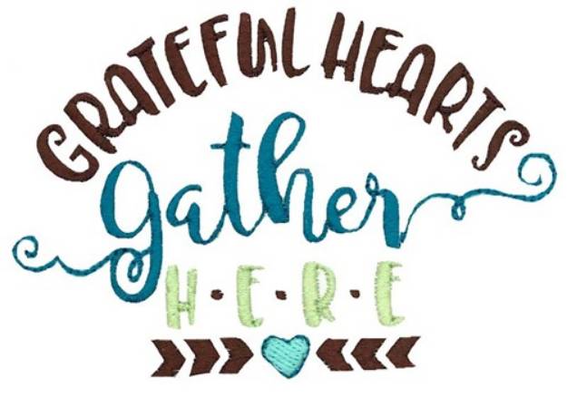 Picture of Grateful Hearts Gather Machine Embroidery Design