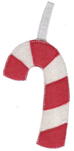 Picture of Candy Cane Ornament Machine Embroidery Design