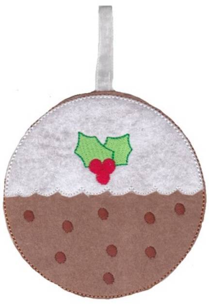 Picture of Christmas Pudding Ornament Machine Embroidery Design