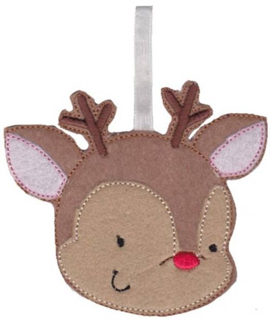 Picture of Reindeer Ornament Machine Embroidery Design
