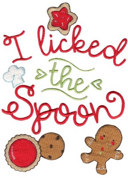 Picture of I Licked The Spoon Machine Embroidery Design